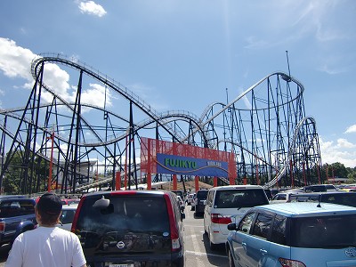 Arriving at Fuji-Kyu Highland amusement park