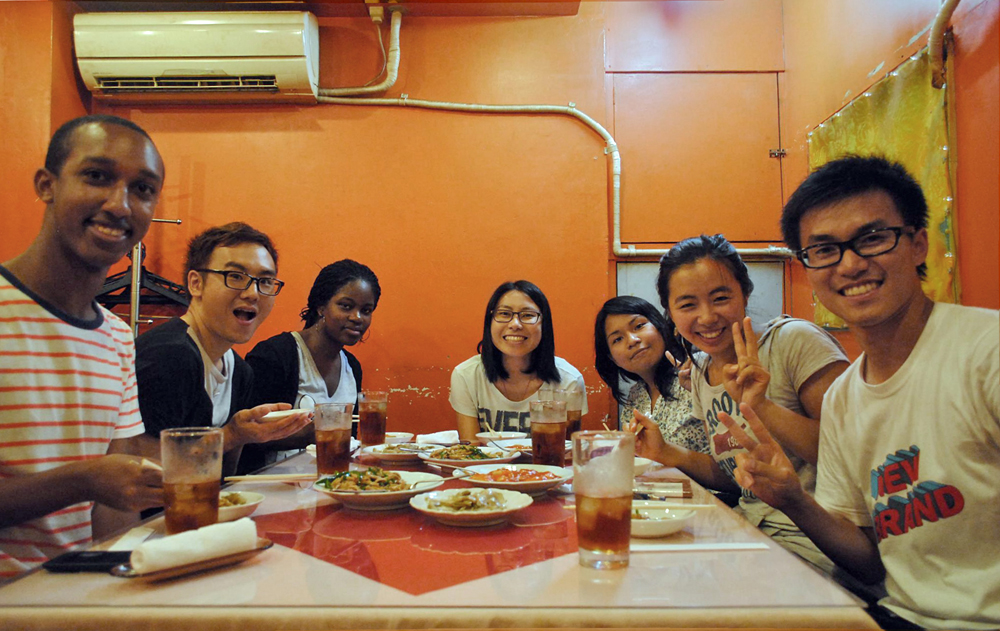 beatrice gonon2 Having dinner with our Korean friend, Jiyoung.
