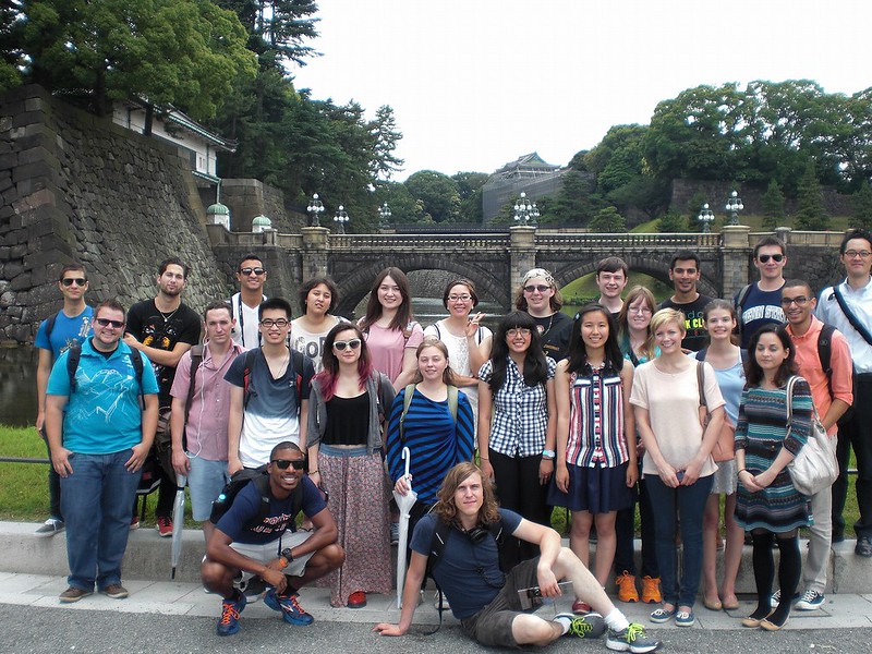 KCP students at the Tokyo Imperial Palace grounds.