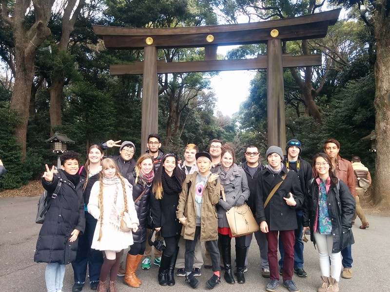 KCP students visiting a shrine in Japan.